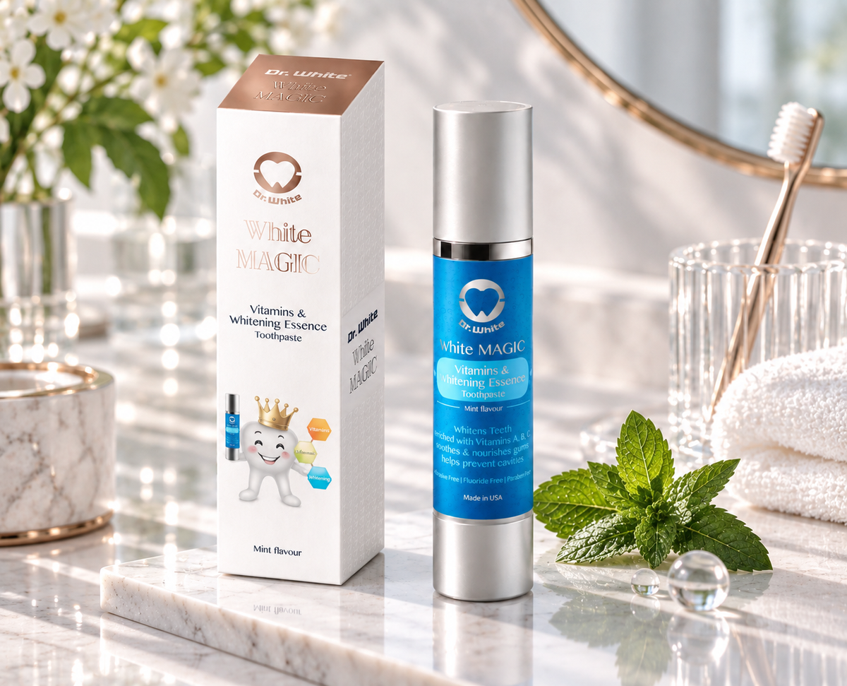 White MAGIC Vitamins and Whitening Essence Toothpaste (Mint Flavor)