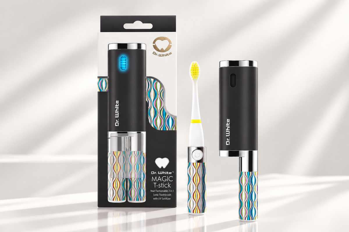 MAGIC T-stick Sonic Toothbrush with UV Sanitizer (Obsidian Black)