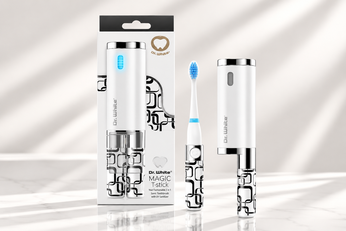 MAGIC T-stick Sonic Toothbrush with UV Sanitizer (Cyber White)