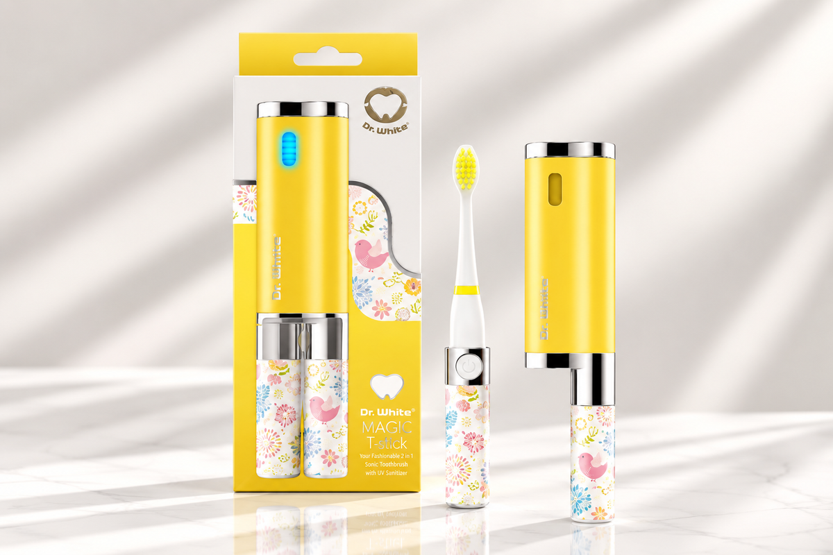 MAGIC T-stick Sonic Toothbrush with UV Sanitizer (Spring Yellow)